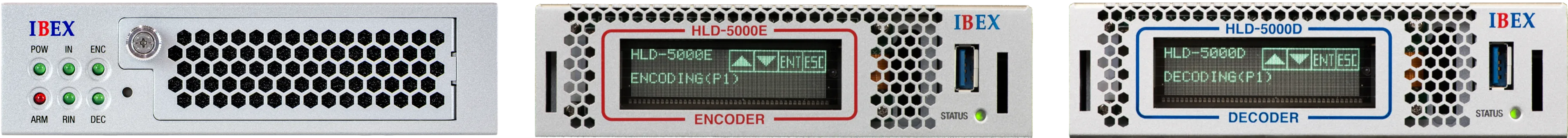 HLDシリーズ（左からHLD-300C,HLD-5000E,HLD-5000D）